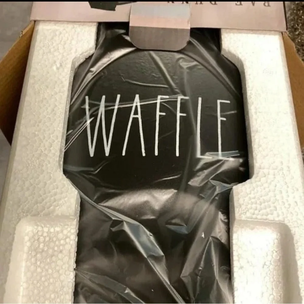 NIB Rae Dunn Non-Stick Waffle Maker and NWOT Syrup Pitcher